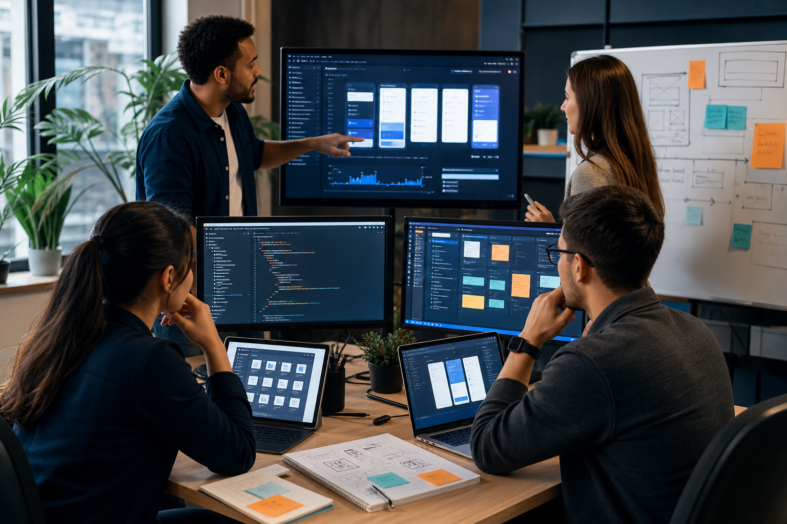 Website, App & Custom SaaS Development visualization